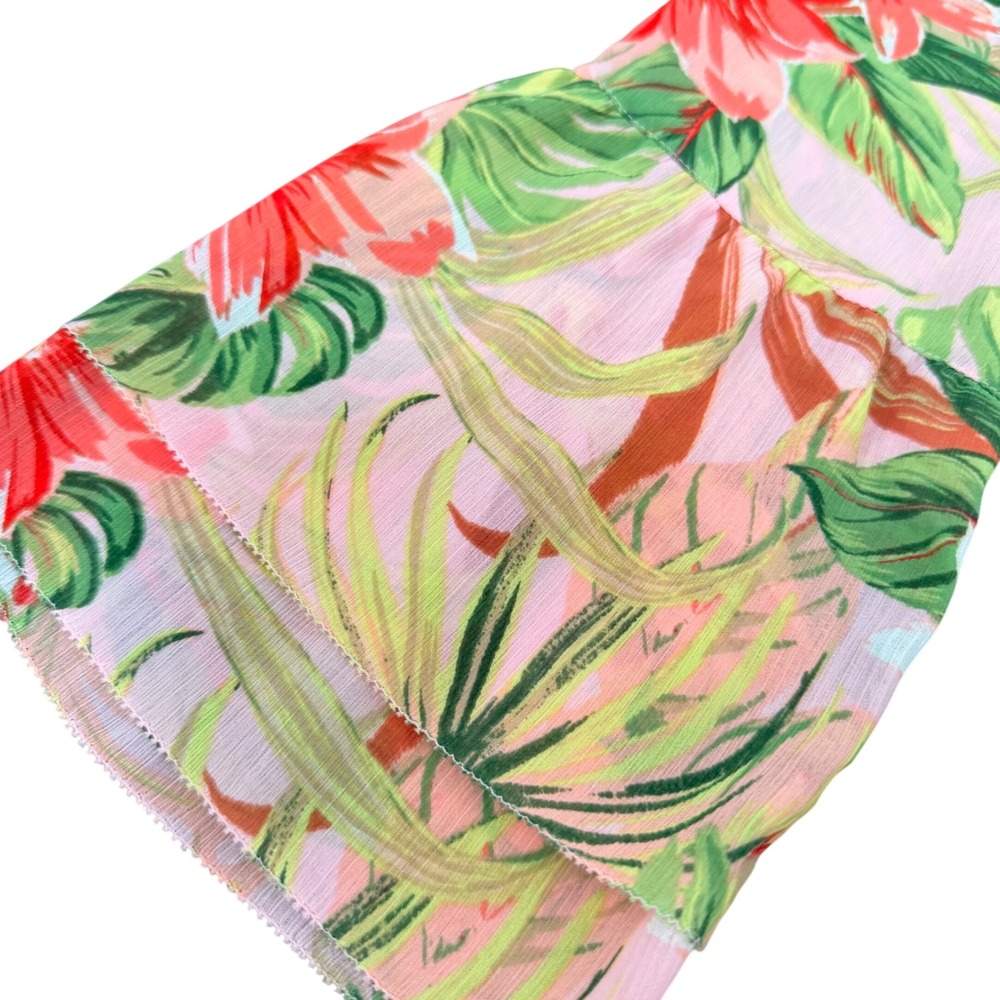 J. Jill Tropical Paradise Floral Lightweight Chiffon Tunic Blouse XSP NEW Resort - Picture 5 of 15